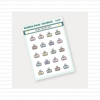 Binder Clip - Mini Sheet Muted Bubba Bear Studios Binder Clip - Mini Sheet Stationery