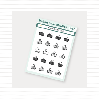 Binder Clip - Mini Sheet Minimal Bubba Bear Studios Binder Clip - Mini Sheet Stationery