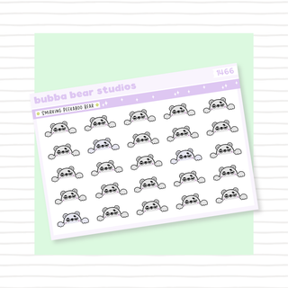Smirking Peekaboo Bears Grey Bubba Bear Studios Smirking Peekaboo Bears Stationery