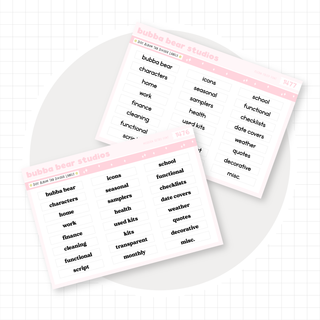 Tabbed Divider Labels for Disc Album Sticker Storage Buy All (Set of 2) Bubba Bear Studios Tabbed Divider Labels for Disc Album Sticker Storage Stationery