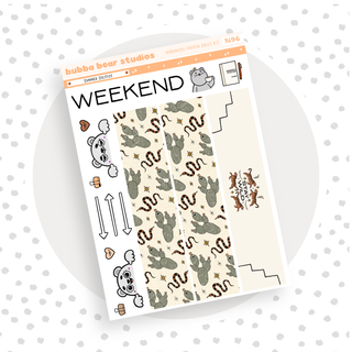 Hobonichi Cousin DAILY - Summer Solstice Page 3 - Washi & Doodles Bubba Bear Studios Hobonichi Cousin DAILY - Summer Solstice Stationery