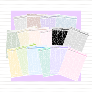 Hobonichi Cousin Daily Pages Bottom Washi - Dots Buy All (Set of 17) Bubba Bear Studios Hobonichi Cousin Daily Pages Bottom Washi - Dots