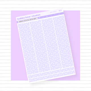 Hobonichi Cousin Daily Pages Bottom Washi - Dots Purple Bubba Bear Studios Hobonichi Cousin Daily Pages Bottom Washi - Dots