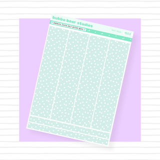 Hobonichi Cousin Daily Pages Bottom Washi - Dots Aqua Bubba Bear Studios Hobonichi Cousin Daily Pages Bottom Washi - Dots