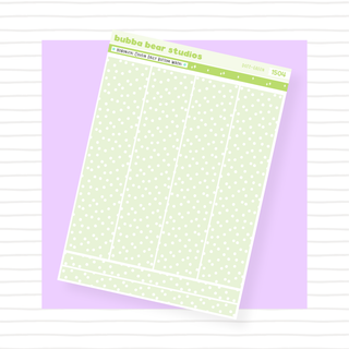 Hobonichi Cousin Daily Pages Bottom Washi - Dots Green Bubba Bear Studios Hobonichi Cousin Daily Pages Bottom Washi - Dots