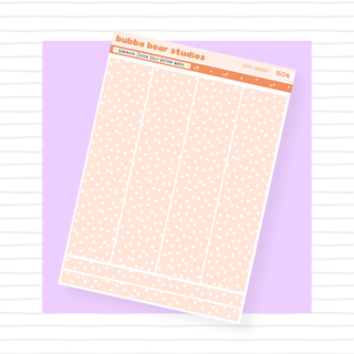 Hobonichi Cousin Daily Pages Bottom Washi - Dots Orange Bubba Bear Studios Hobonichi Cousin Daily Pages Bottom Washi - Dots