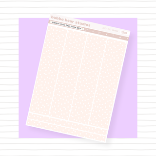 Hobonichi Cousin Daily Pages Bottom Washi - Dots Soft Orange Bubba Bear Studios Hobonichi Cousin Daily Pages Bottom Washi - Dots