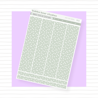 Hobonichi Cousin Daily Pages Bottom Washi - Dots Soft Green Bubba Bear Studios Hobonichi Cousin Daily Pages Bottom Washi - Dots