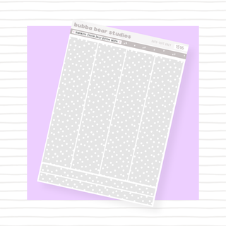 Hobonichi Cousin Daily Pages Bottom Washi - Dots Soft Grey Bubba Bear Studios Hobonichi Cousin Daily Pages Bottom Washi - Dots