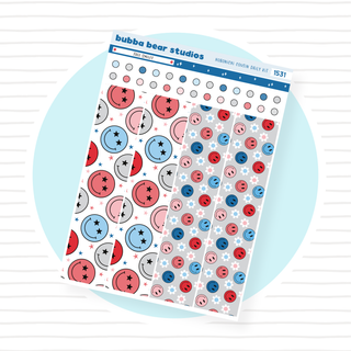 Hobonichi Cousin DAILY - Free Smiles Page 2 - Washi & Checklist Circles Bubba Bear Studios Hobonichi Cousin DAILY - Free Smiles Stationery