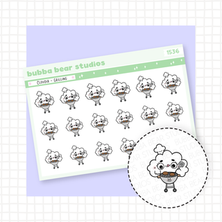 Cloudia - Grilling Bubba Bear Studios Cloudia - Grilling Stationery