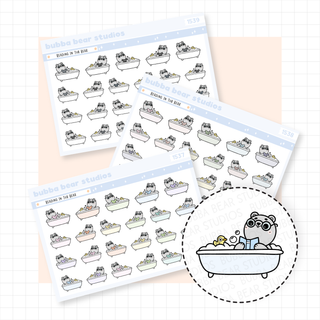 Reading in Tub Bears Buy All (Set of 3) Bubba Bear Studios Reading in Tub Bears Stationery