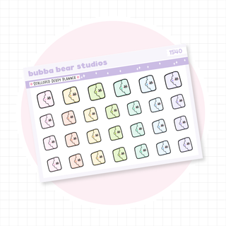 Scalloped Derpy Planners Colorful Bubba Bear Studios Scalloped Derpy Planners Stationery