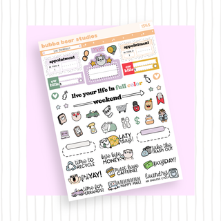 VERTICAL - Live Colorfully VERTICAL Page 3 - Icons Bubba Bear Studios VERTICAL - Live Colorfully Stationery