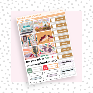 MINI - Live Colorfully Page 1 - Deco and Date Covers Bubba Bear Studios MINI - Live Colorfully Stationery