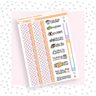 MINI - Live Colorfully Page 3 - Washi and Text Bubba Bear Studios MINI - Live Colorfully Stationery