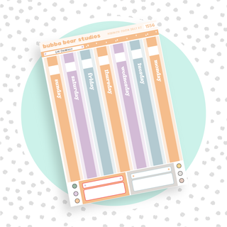 Hobonichi Cousin DAILY - Live Colorfully Page 1 - Date Cover Strips Bubba Bear Studios Hobonichi Cousin DAILY - Live Colorfully Stationery