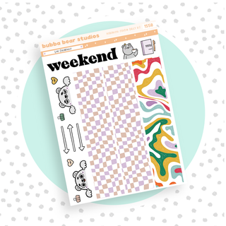 Hobonichi Cousin DAILY - Live Colorfully Page 3 - Washi & Doodles Bubba Bear Studios Hobonichi Cousin DAILY - Live Colorfully Stationery