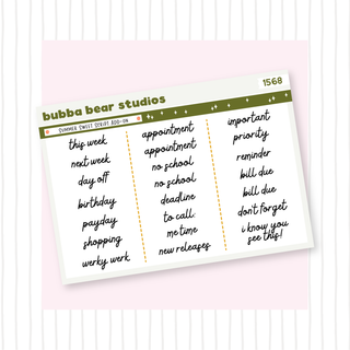 Summer Sweet Script Add-On Bubba Bear Studios Summer Sweet Script Add-On Stationery
