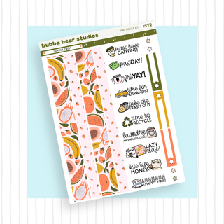 MINI - Summer Sweet Page 3 - Washi and Text Bubba Bear Studios MINI - Summer Sweet Stationery