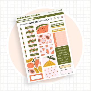 HOBONICHI COUSIN - Summer Sweet Page I - Deco & Date Covers Bubba Bear Studios HOBONICHI COUSIN - Summer Sweet Stationery