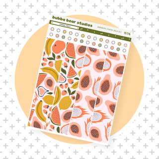 Hobonichi Cousin DAILY - Summer Sweet Page 2 - Washi & Checklist Circles Bubba Bear Studios Hobonichi Cousin DAILY - Summer Sweet Stationery