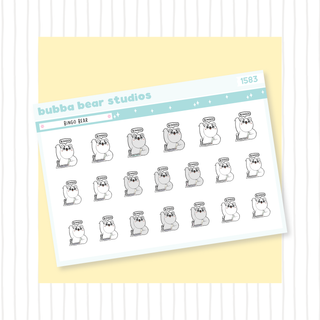 Bingo Bear Minimal Bubba Bear Studios Bingo Bear Stationery