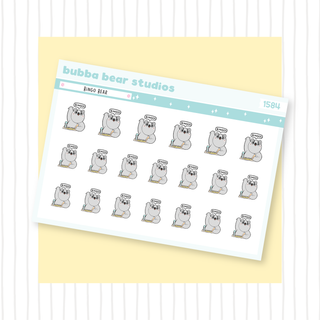 Bingo Bear Grey Bubba Bear Studios Bingo Bear Stationery