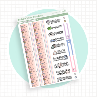 MINI - Fluttering Fields Page 3 - Washi and Text Bubba Bear Studios MINI - Fluttering Fields Stationery