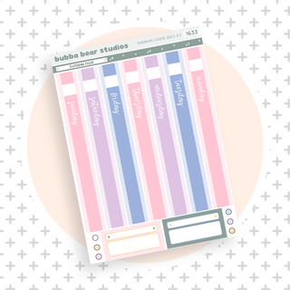 Hobonichi Cousin DAILY - Fluttering Fields Page 1 - Date Cover Strips Bubba Bear Studios Hobonichi Cousin DAILY - Fluttering Fields Stationery