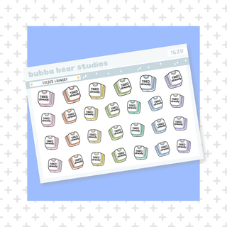 Folded Laundry Colorful Bubba Bear Studios Folded Laundry Stationery