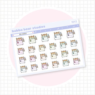 Bed Doodle Colorful Bubba Bear Studios Bed Doodle Stationery