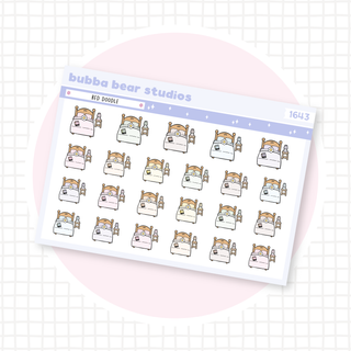 Bed Doodle Muted Bubba Bear Studios Bed Doodle Stationery