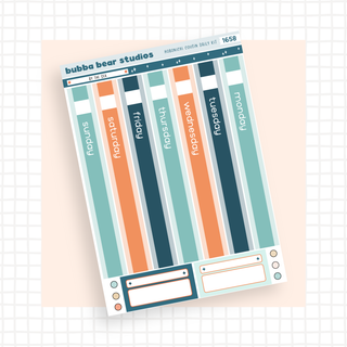 Hobonichi Cousin DAILY - By The Sea Page 1 - Date Cover Strips Bubba Bear Studios Hobonichi Cousin DAILY - By The Sea Stationery