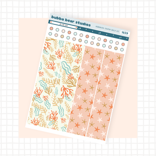 Hobonichi Cousin DAILY - By The Sea Page 2 - Washi & Checklist Circles Bubba Bear Studios Hobonichi Cousin DAILY - By The Sea Stationery