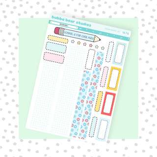 HOBONICHI COUSIN - Adorkable Page II - Washi & Boxes Bubba Bear Studios HOBONICHI COUSIN - Adorkable Stationery