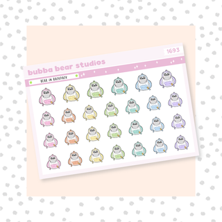 Bear in Backpack Colorful Bubba Bear Studios Bear in Backpack Stationery