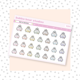 Bear in Backpack Muted Bubba Bear Studios Bear in Backpack Stationery