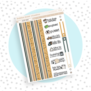 MINI - Desert Sands Page 3 - Washi and Text Bubba Bear Studios MINI - Desert Sands Stationery