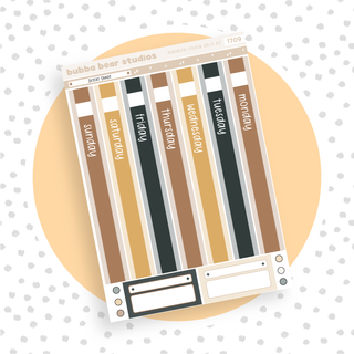 Hobonichi Cousin DAILY - Desert Sands Page 1 - Date Cover Strips Bubba Bear Studios Hobonichi Cousin DAILY - Desert Sands Stationery