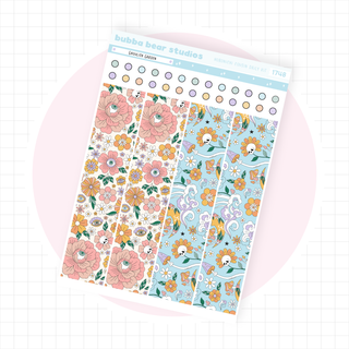 Hobonichi Cousin DAILY - Ghoulish Garden Page 2 - Washi & Checklist Circles Bubba Bear Studios Hobonichi Cousin DAILY - Ghoulish Garden Stationery