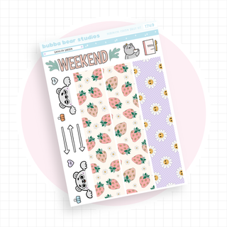 Hobonichi Cousin DAILY - Ghoulish Garden Page 3 - Washi & Doodles Bubba Bear Studios Hobonichi Cousin DAILY - Ghoulish Garden Stationery