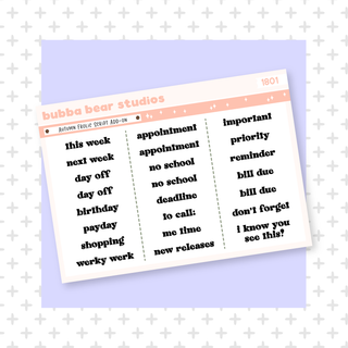 Autumn Frolic Script Add-On Bubba Bear Studios Autumn Frolic Script Add-On Stationery