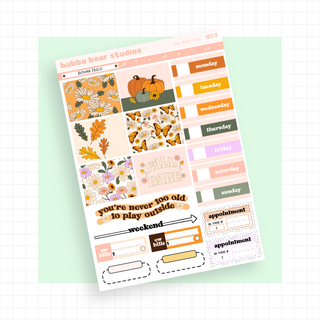 MINI - Autumn Frolic Page 1 - Deco and Date Covers Bubba Bear Studios MINI - Autumn Frolic Stationery