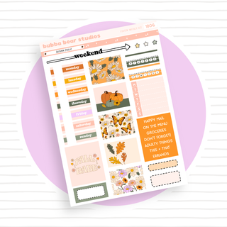 HOBONICHI COUSIN - Autumn Frolic Page I - Deco & Date Covers Bubba Bear Studios HOBONICHI COUSIN - Autumn Frolic Stationery