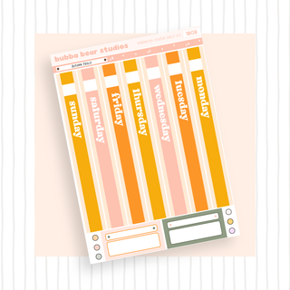 Hobonichi Cousin DAILY - Autumn Frolic Page 1 - Date Cover Strips Bubba Bear Studios Hobonichi Cousin DAILY - Autumn Frolic Stationery