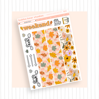 Hobonichi Cousin DAILY - Autumn Frolic Page 3 - Washi & Doodles Bubba Bear Studios Hobonichi Cousin DAILY - Autumn Frolic Stationery