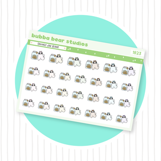 Savings Jar Beans Muted Bubba Bear Studios Savings Jar Beans Stationery