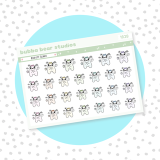 Anxiety Beans Colorful Bubba Bear Studios Anxiety Beans Stationery