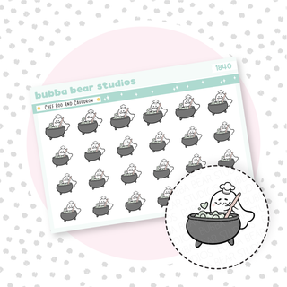 Chef Boo and Cauldron Bubba Bear Studios Chef Boo and Cauldron Stationery